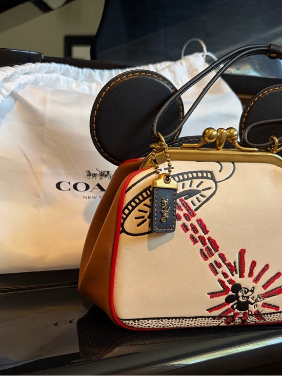 Exclusive Coach Disney Mickey Mouse X Keith Haring Kisslock Bag style # 4790 - Picture 6 of 10